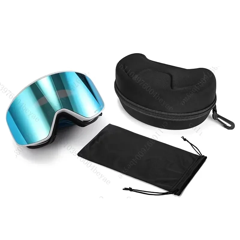Winter New Ski Goggles, High Definition Anti-Fog Professional Mountaineering Glasses with Optional Myopia Frame