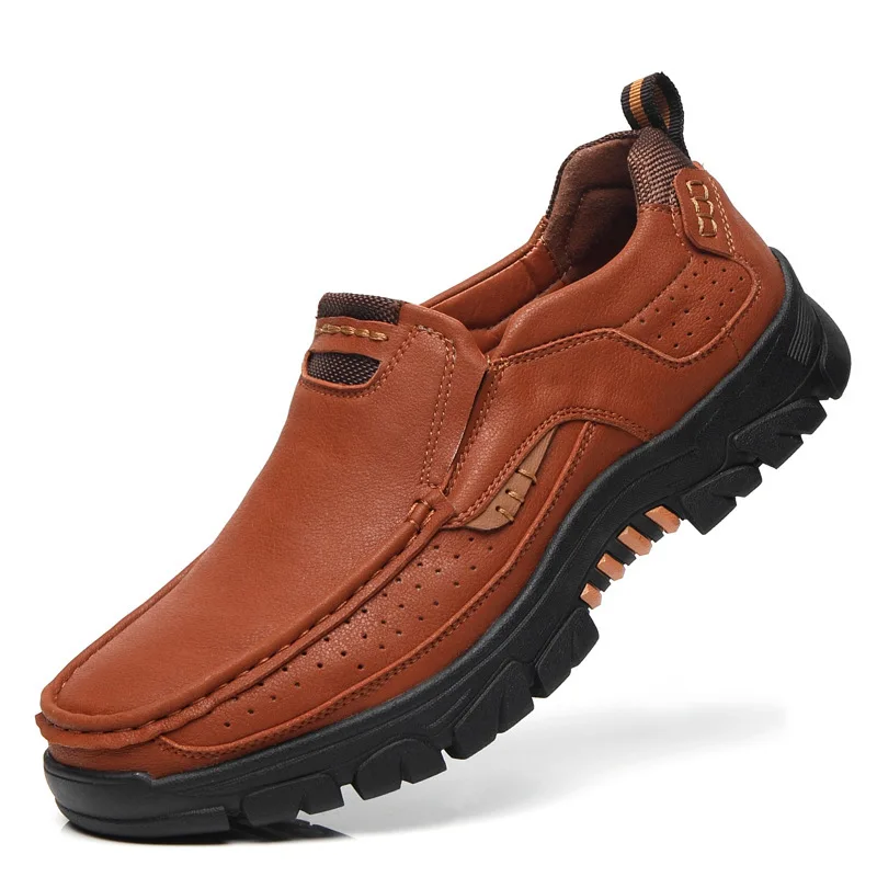 

Fashionable Men's Business Casual Leather Shoes Outdoor Sports Hiking Shoes Comfortable Casual Men's Shoes