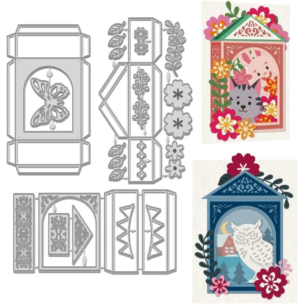 Laternen-Schneideformen aus Kohlenstoffstahl, Schablonen für DIY-Scrapbooking, Fotoalbum, dekorative Prägung, Papierkarten