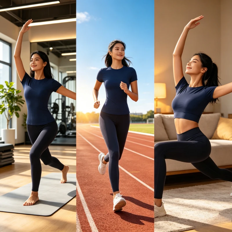 

Women’s Regular Shoulder Workout T-Shirt Stretchy Breathable Slimming Gym Top for Running & Yoga