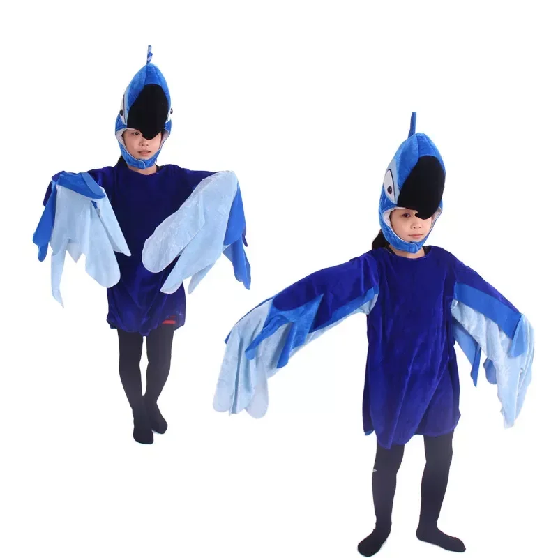 Nieuwe Kinderen Papegaai Cosplay Kostuums Volwassen Kinderen Verkleedvogels Jumpsuit Cosplay Set Carnaval Rekwisieten Purim Fancy Party Verjaardag