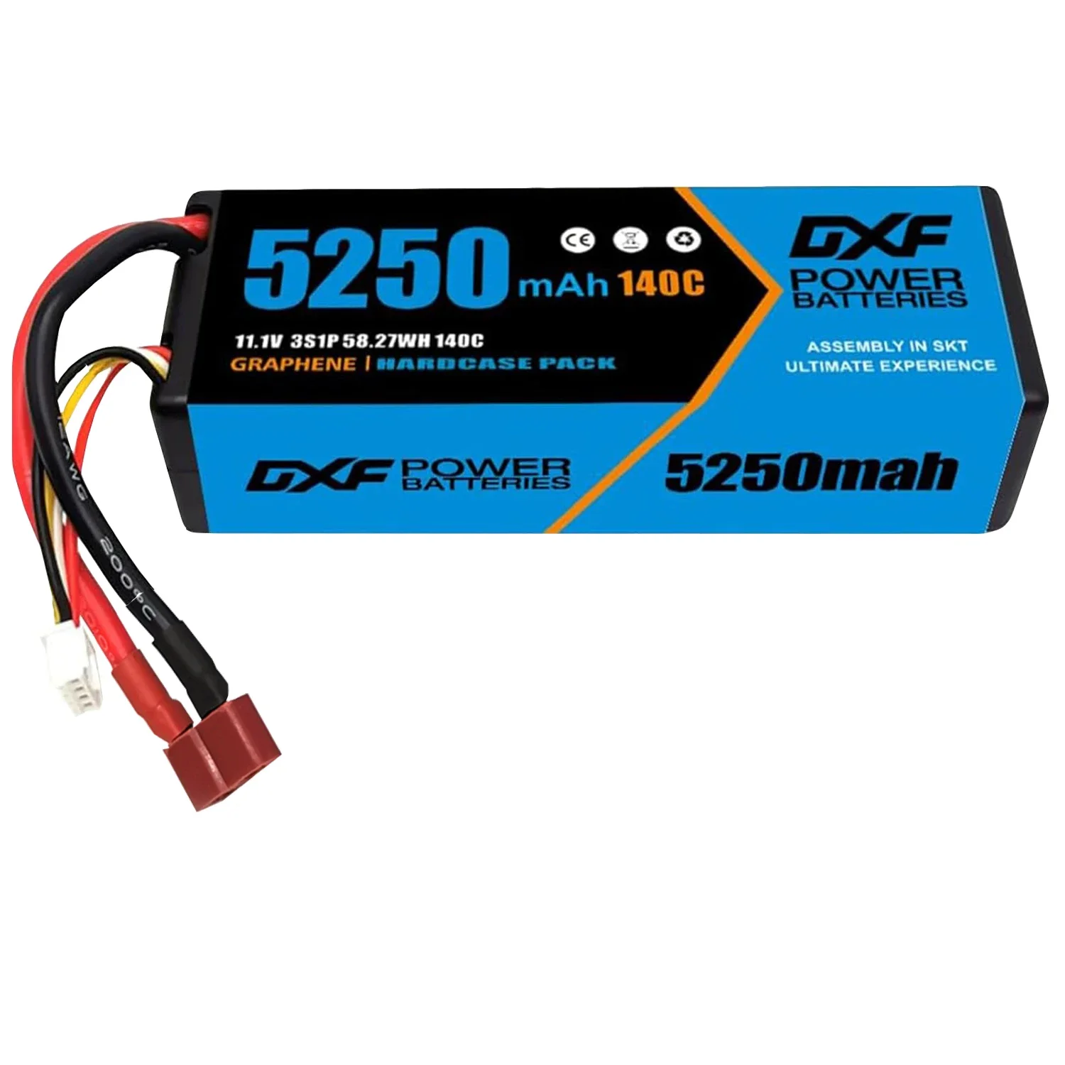 

DXF 11,1 В 140C 5250 мАч 3S Lipo Батарея с разъемом EC5 T Deans Жесткий чехол для радиоуправляемого автомобиля Лодка Грузовик Вертолет Самолет