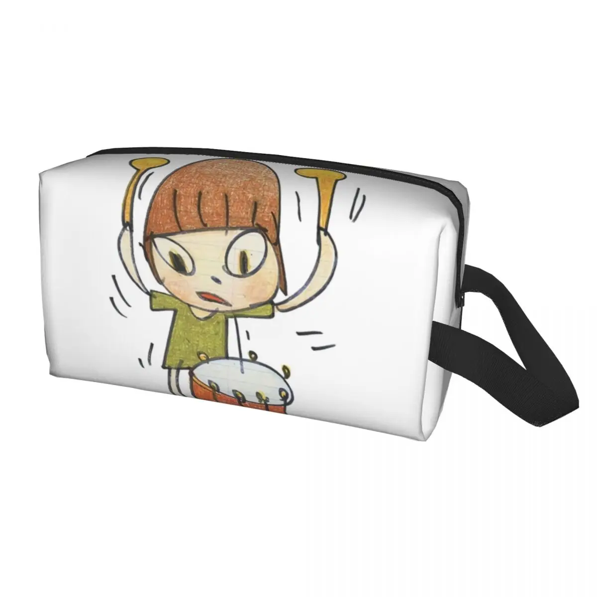 Fashion Japanese Cartoon Manga Yoshitomo Nara Travel Toiletry Bag Women Makeup Cosmetic Organizer Beauty Storage Dopp Kit - view 3