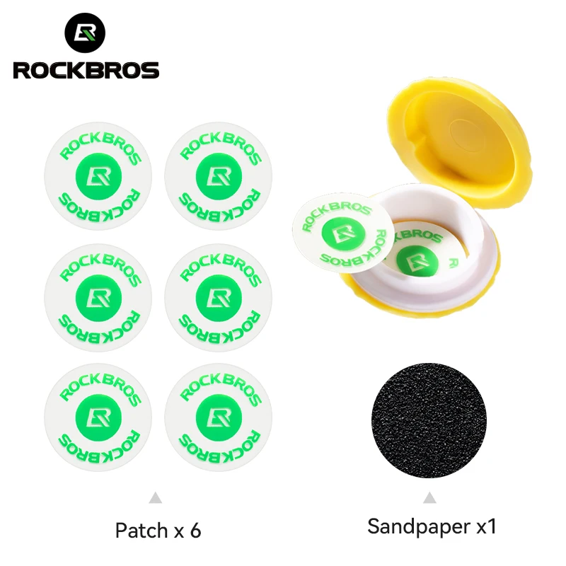 ROCKBROS Bicycle Inner Tire Patch Bike Tire Repair Tools Portable Tire Inner Tube Pad No-glue Adhesive Quick Dry Repair Tool Set