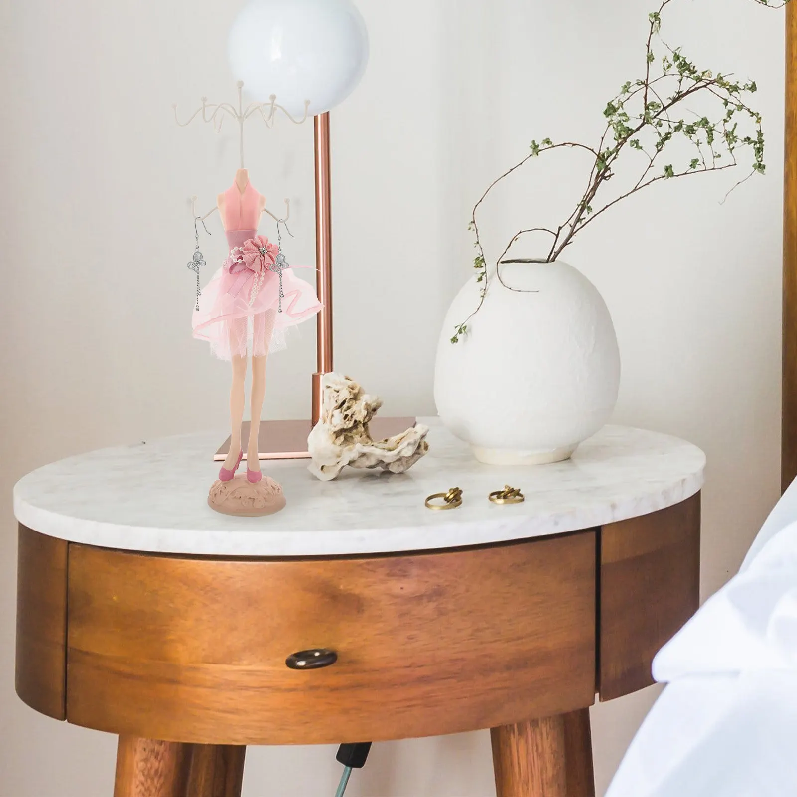 

Stylish Jewelry Display Stand for Necklaces Earrings Rings Bracelets Simple Timeless Design Perfect for Dressing Table Counter