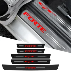 Car Door Sill Protector Trunk Bumper Guard Carbon Fiber Threshold Stickers for Kia Forte Gt 2021 2019 2018 2017 2016 Accessories