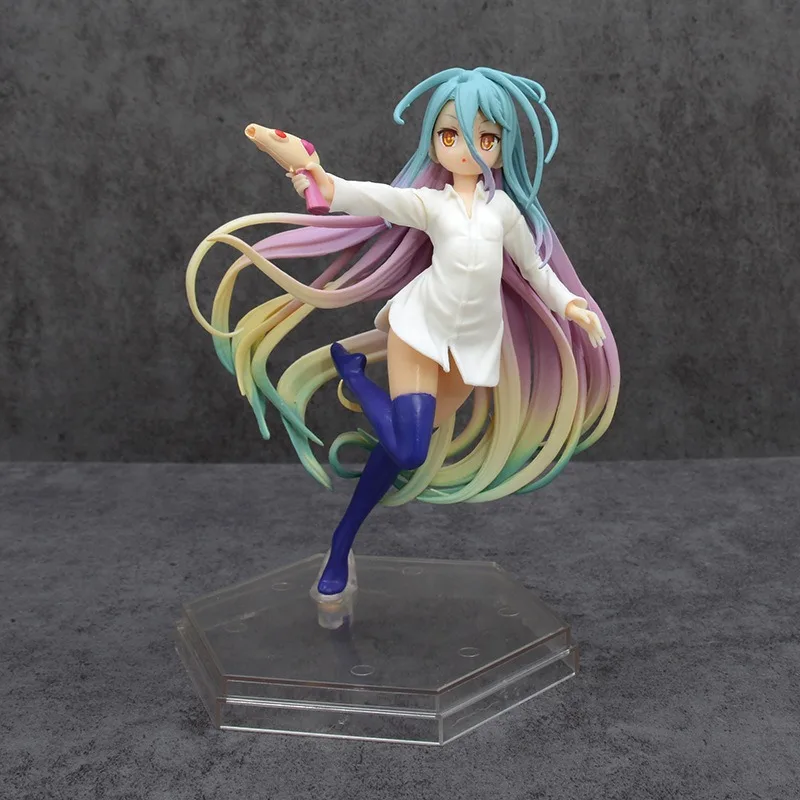 

17cm No Game No Life Shiro Riddle Joker Animation peripherals Figurine Model Ornament Desktop Ornament Christmas gift toy boy