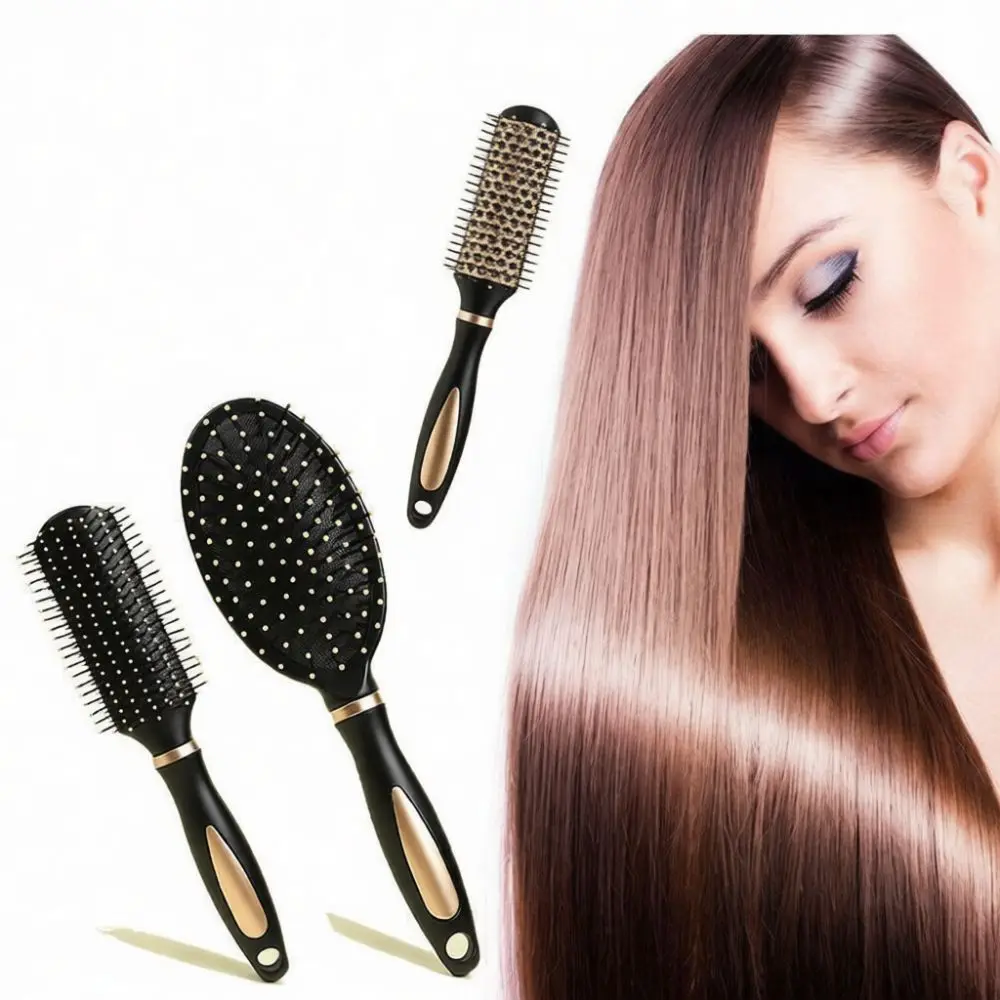 Women Men Hair Comb Air Cushion Professional Massage Brush Round Styling Tool Skeleton Vented Hairbrush For Daily Grooming