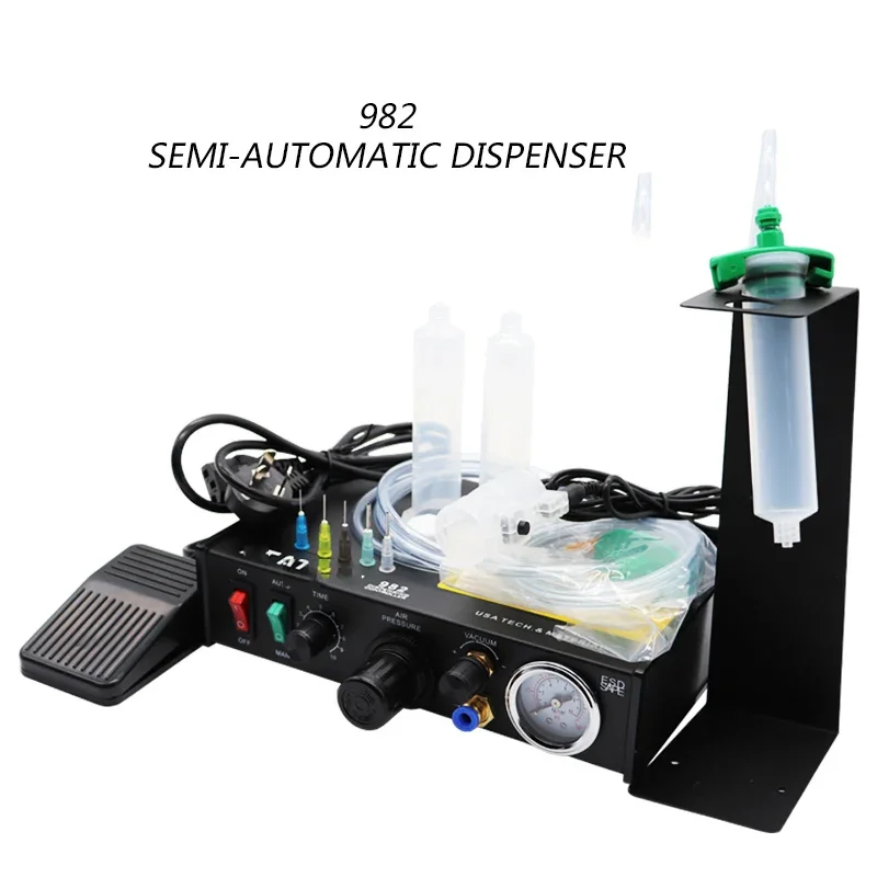 982 Dispenser Needle Adapter 220V/8W Manual Controller Silicone AB Glue UV Glue Injection Glue Gluing Machine