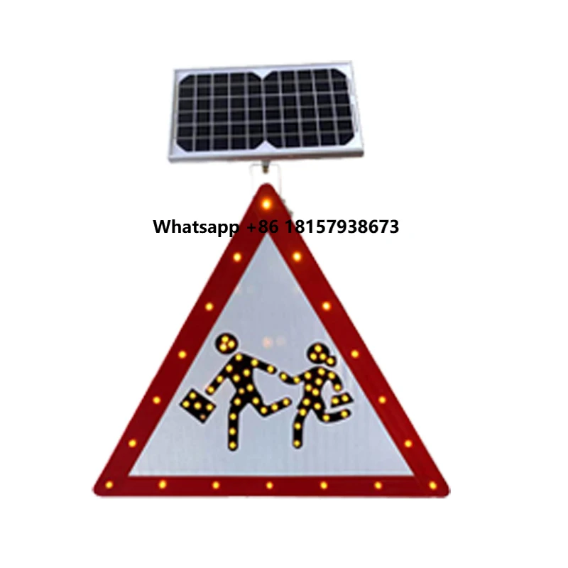 

Custom Reflective Safety Electronic Flashing Led Stop Arrow Road Warning Traffic Sign Board Warning Traffic Sign