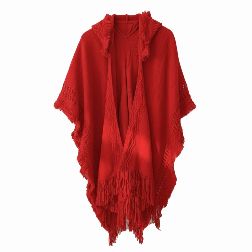 

Элегантная однотонная толстовка с кисточками, шаль с кисточками, вязаная накидка, вечерние накидки для путешествий