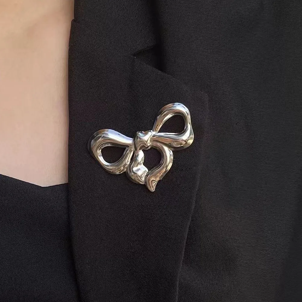 دبوس بروش هندسي فريد من نوعه بعقدة فراشة أوروبية وأمريكية كلاسيكية للنساء مناسب للحفلات والمطابقة اليومية #2