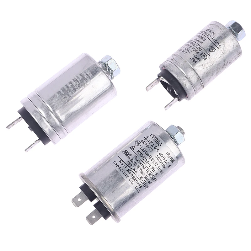 Aluminum Housing Capacitor MKP305 450VAC 3UF 4UF 5UF Dish Washer 2 Pins