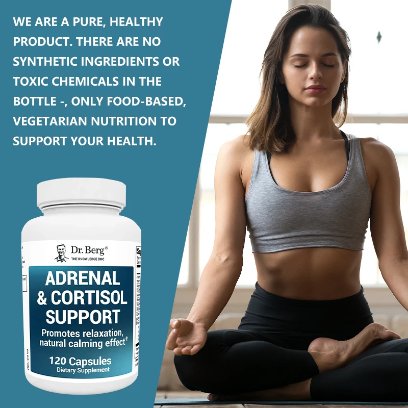 Adrenal & Cortisol Support Supplement - Natural Stress Support To Improve Mood, Focus and Relaxation