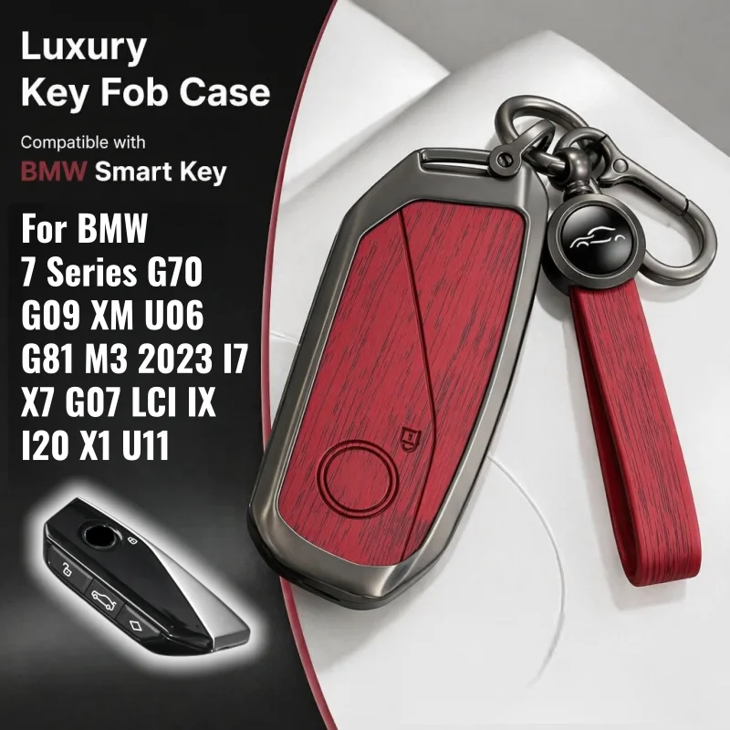 For BMW 5 7 Series G01 X3 G02 X4 G05 X5 G07 X7 G12 G11 G30 G32 G31 i8 I12 I15 LED Display Car Key Case Cover