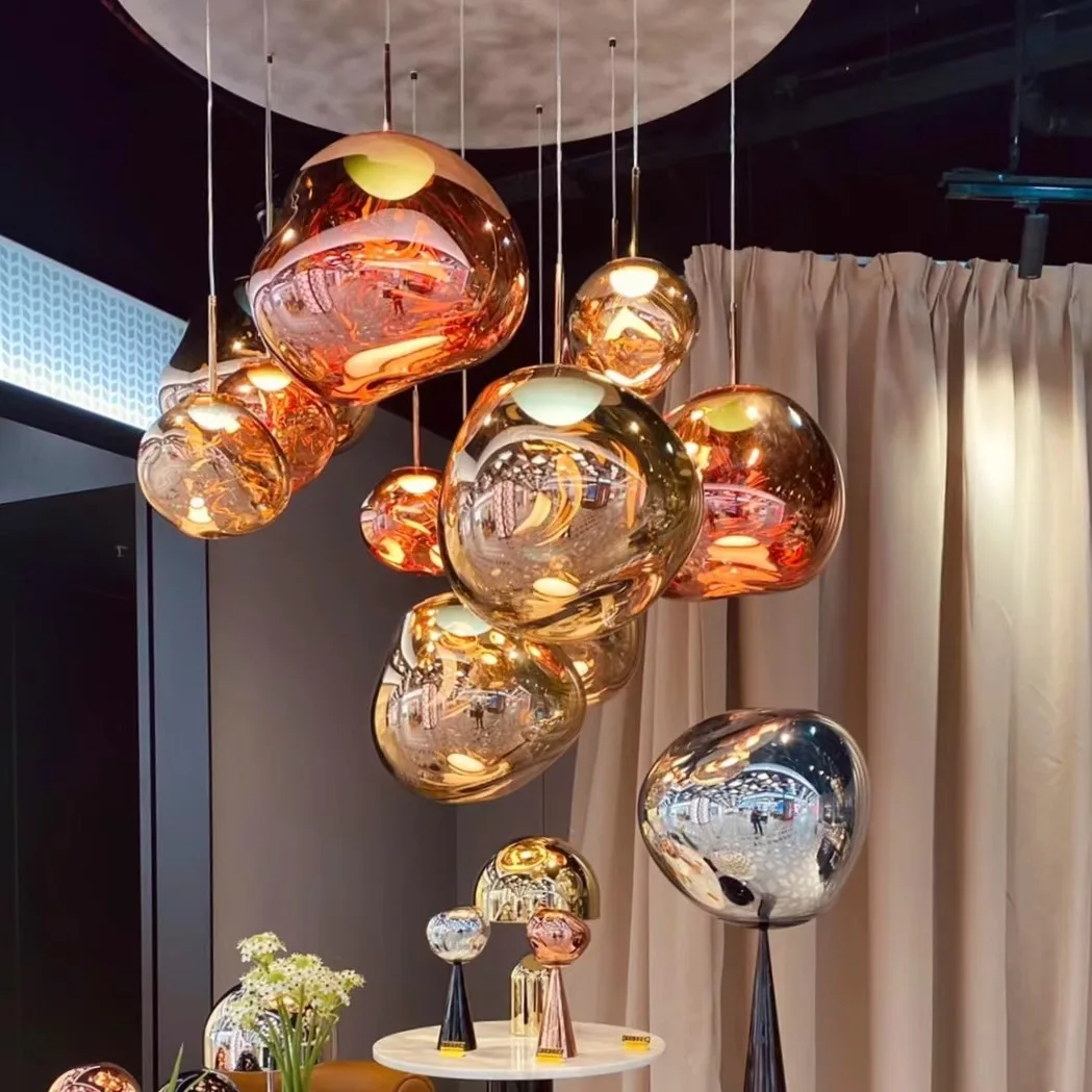 

Nordic Lava Glass LED Pendant Light LOFT Stairs Lighting Living Room Indoor Decor Home Fixtures Kitchen Hanging Pendant Lamp