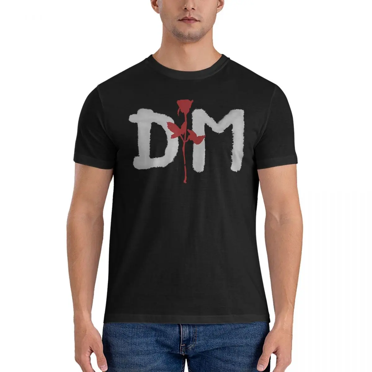 Cool Men's T Shirt Depeches Mode Funny Tees Short Sleeve O Neck T-Shirts Pure Cotton Gift Idea Clothing