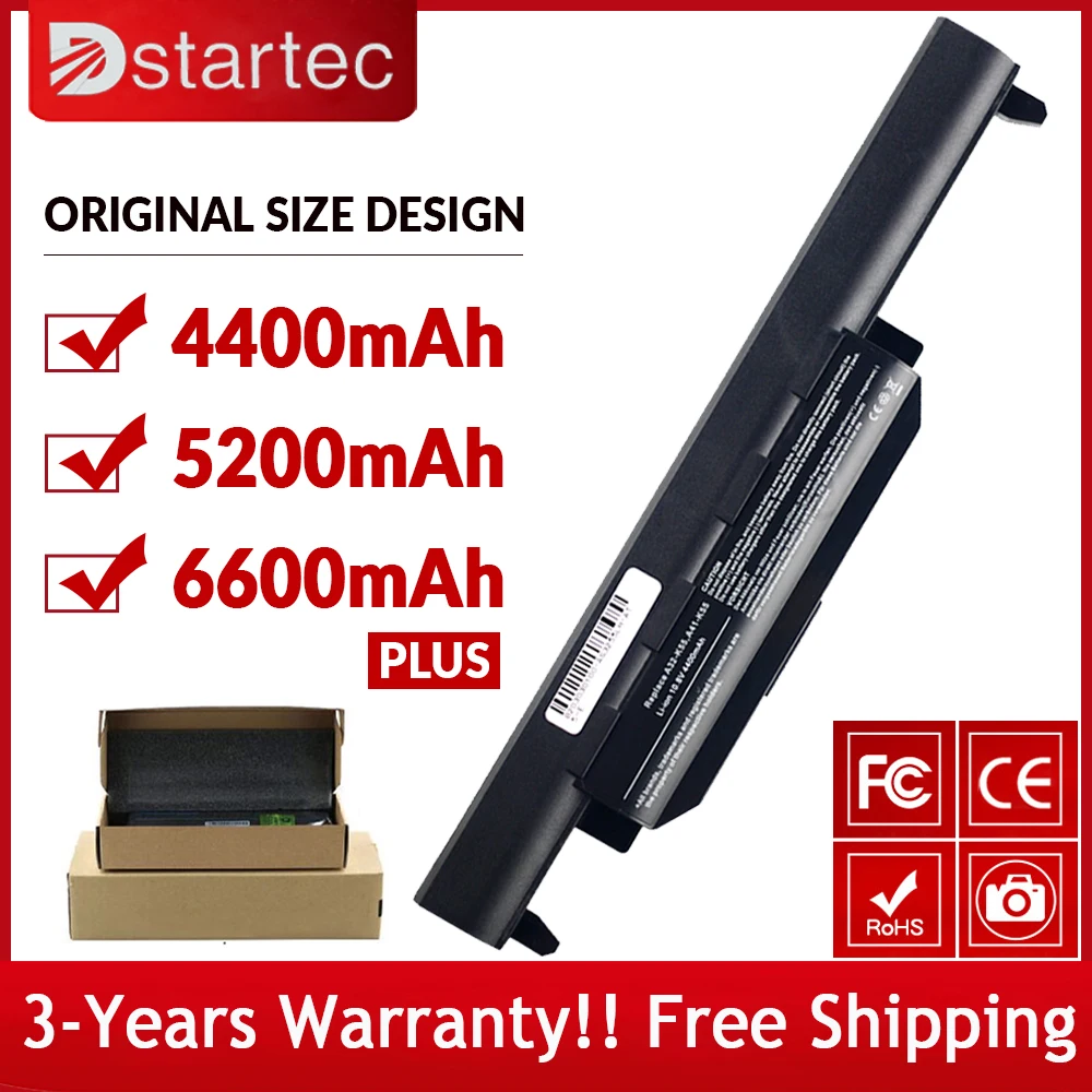 Bateria Do Portátil para ASUS A33-K55 A32-K55 A41-K55 A45 A75 K45 K75 X45 K55 X55 X55C X55V X75 X75A X75V X45A X45C X45V X55 X55A U57