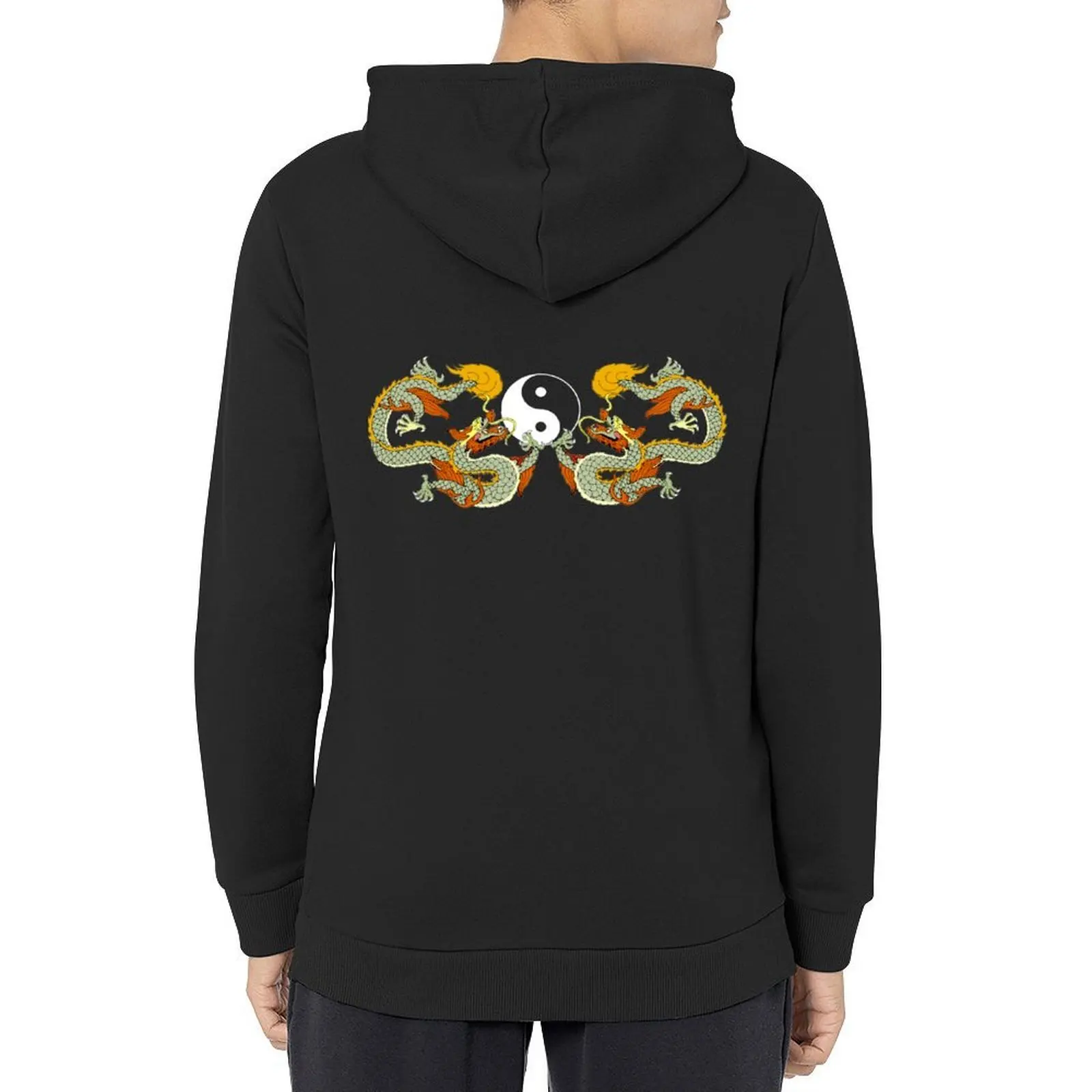 

Yin Yang Dragon Hoodie mens clothing men's clothes men's clothing men's sweat-shirt set hoodies for men high quality