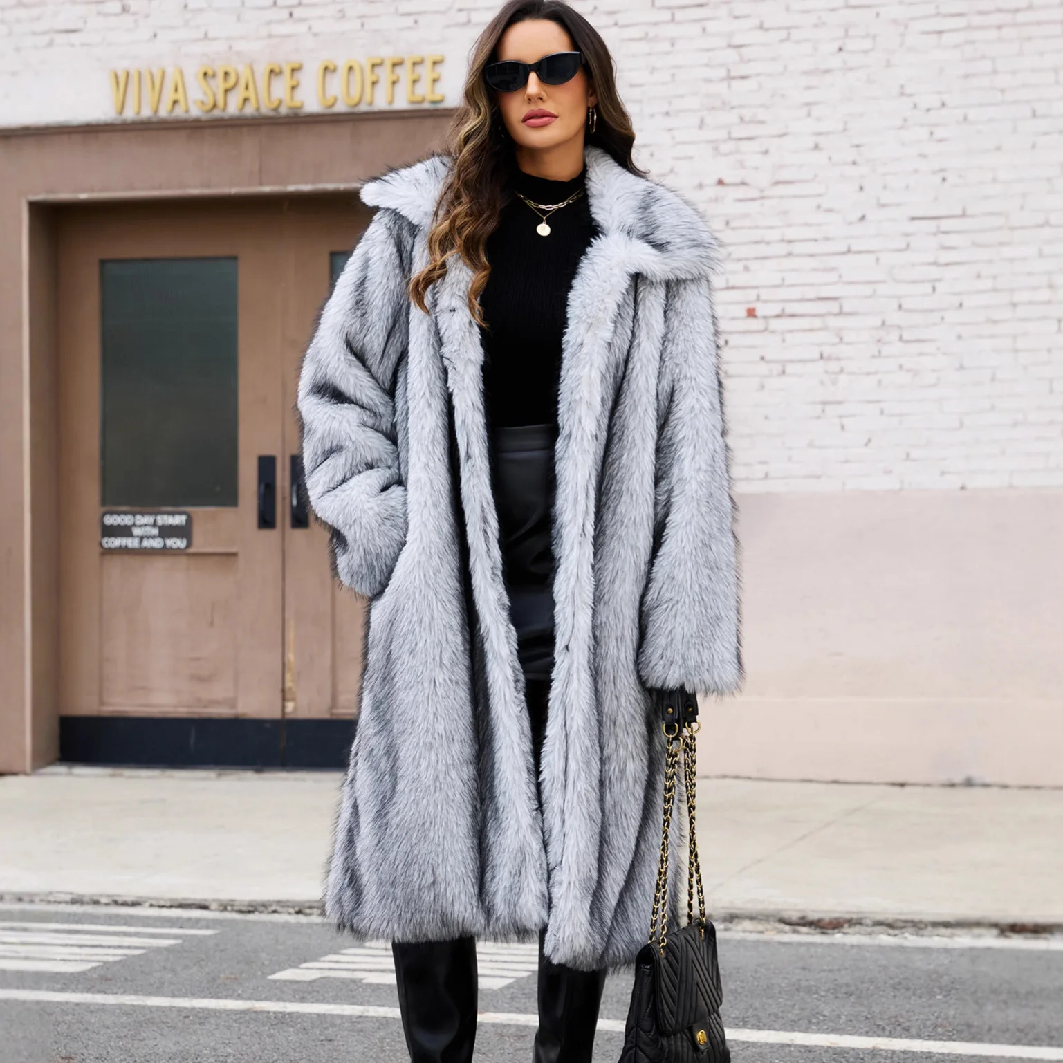 2026 Autumn Winter New Long Style Eco Friendly Fox Fur Fur Coat Women Casual Street Fashion Multi Colors Optional