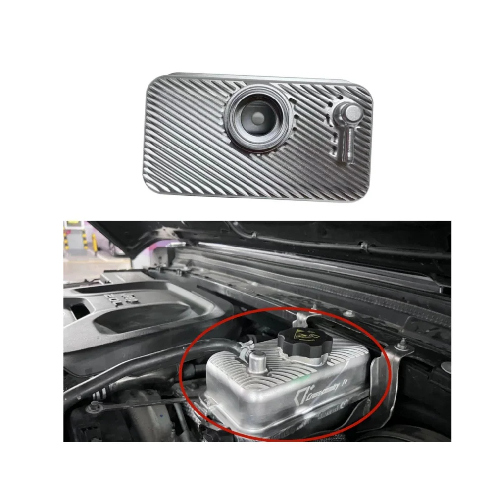 

Aluminum Alloy Coolant Reservoir Sliver Black Overflow Tank for Jp for Wrangler JL 4XE 2.0L 2018+ JL1313