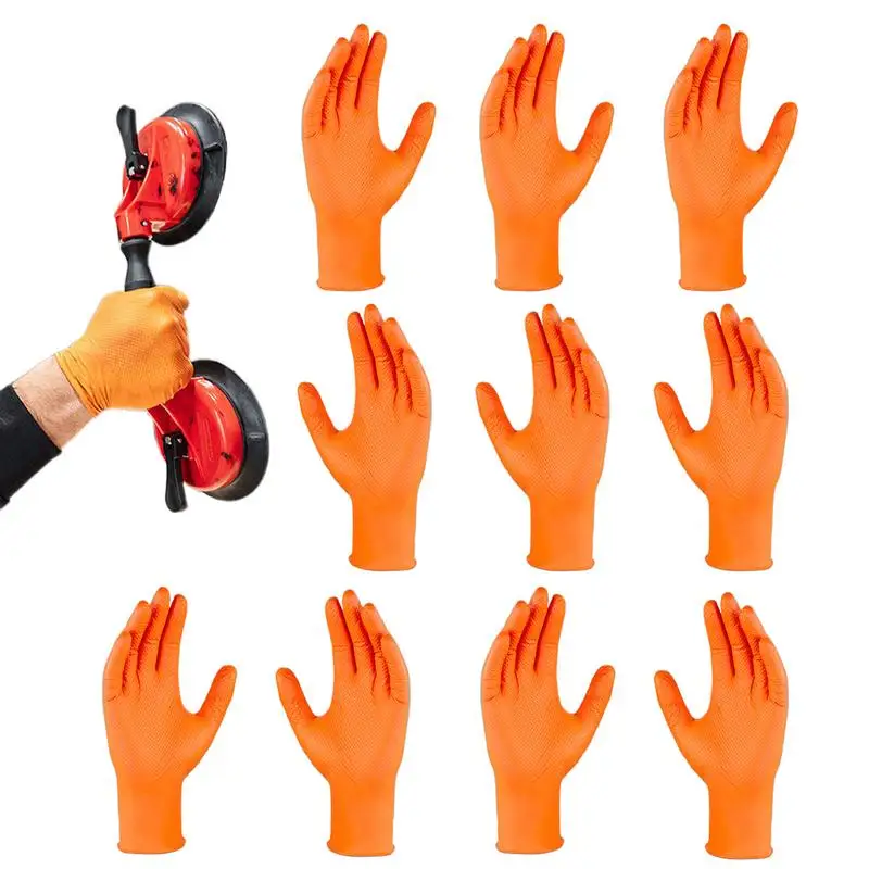 

Nitrile Gloves Texture Safety Work Gloves 10x Tear Resistant Safety Mitten Textured Protective For Men Women Manufacturing