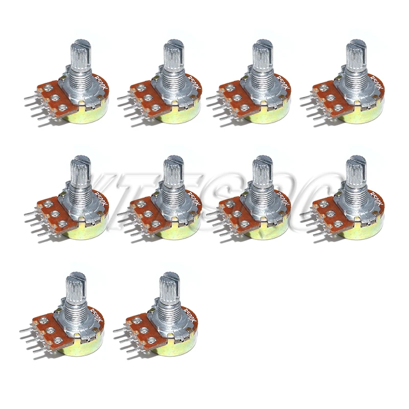 10PCS WH148 15mm 3pin Linear Potentiometer Mit Muttern Und Unterlegscheiben 1K 2K 5K 10K 20K 50K 100K 250K 1M Potentiometer Kit