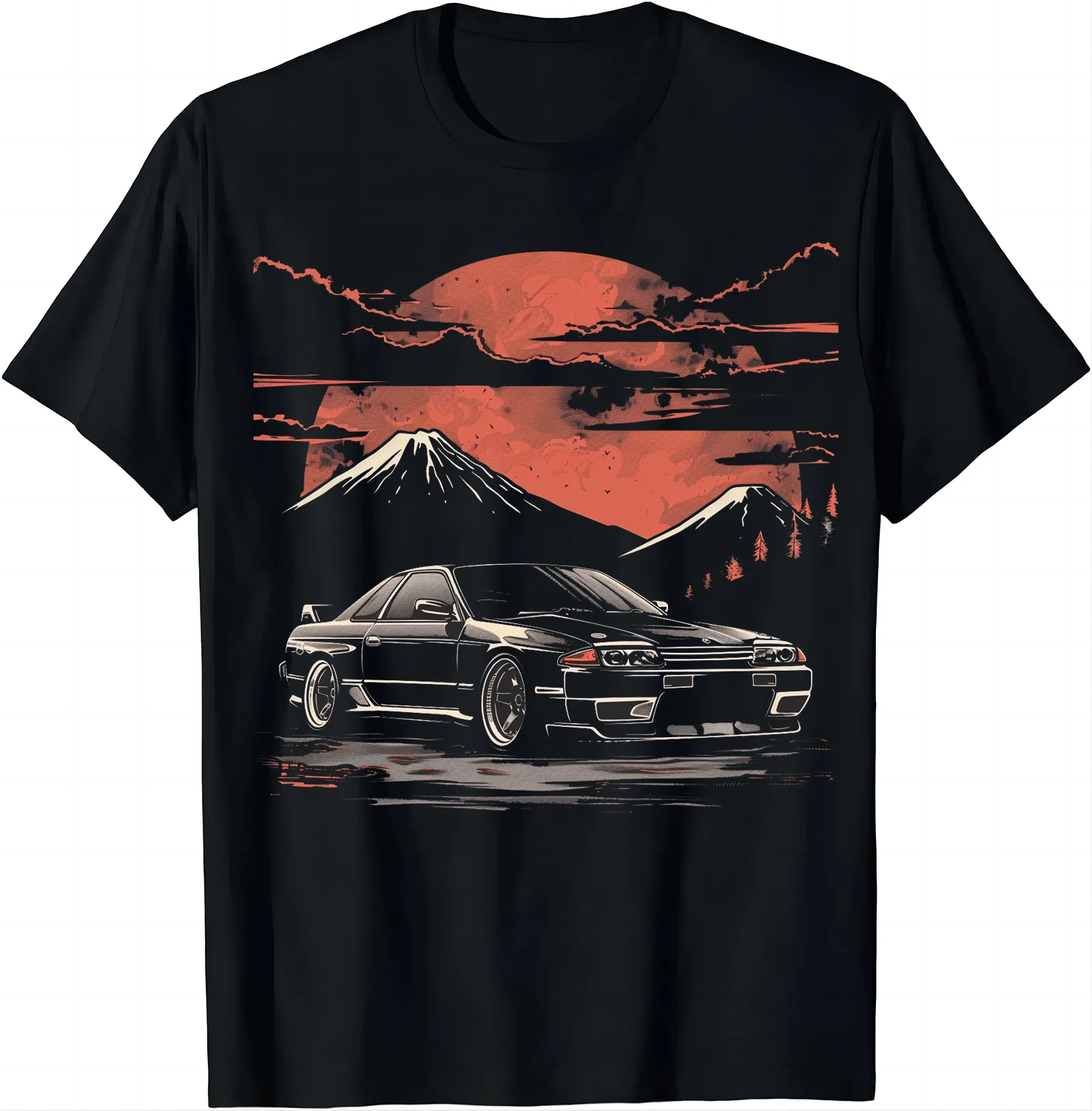 Sunset Racer Tee - Dream Car Road Trip Warrior Shirts  Graphic T Shirts Men Clothing Tops Camisas Streetwear Ropa Hombre