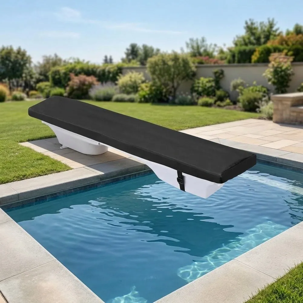 6ft Swimming Pool Diving Board Cover 600D Waterproof Anti-UV Replacement Pool- Diving Board Protector Cover With Fixed Buckles