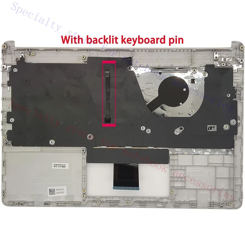A+  For HP 14-DQ 14-DQ1043CL 14s-DQ1085TU Palmrest Keyboard (Backlit) L88206-001