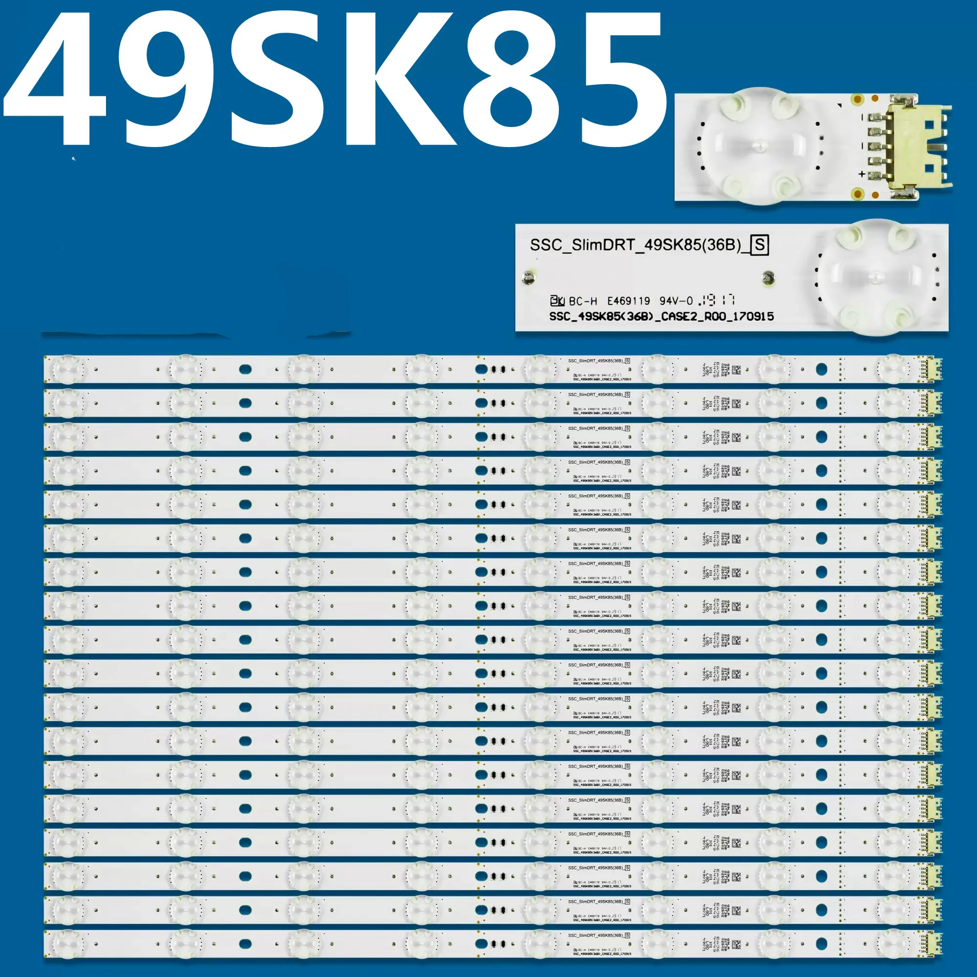 18pcs/set LED Backlight strip For 49SM9000PLA 49SK8500PL 49SK85-8LED SC_SlimDRT_49SK85(36B) HC490DQ8-SLUA1-214X EAJ64449101