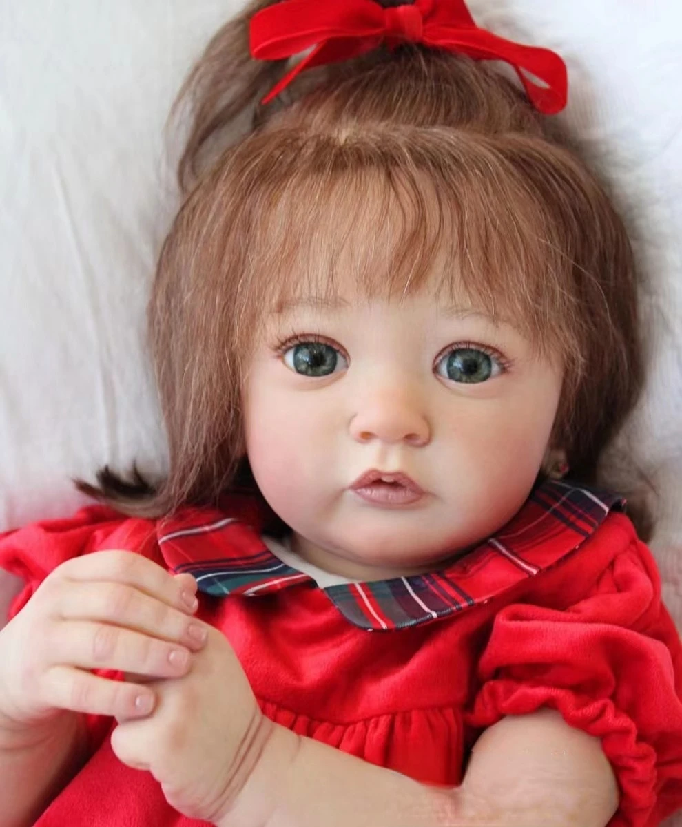 

Ayana With Hand-Rooted 58cm Already Finished Reborn Baby Doll 100%Hand-Made With Veins Dolls For Children