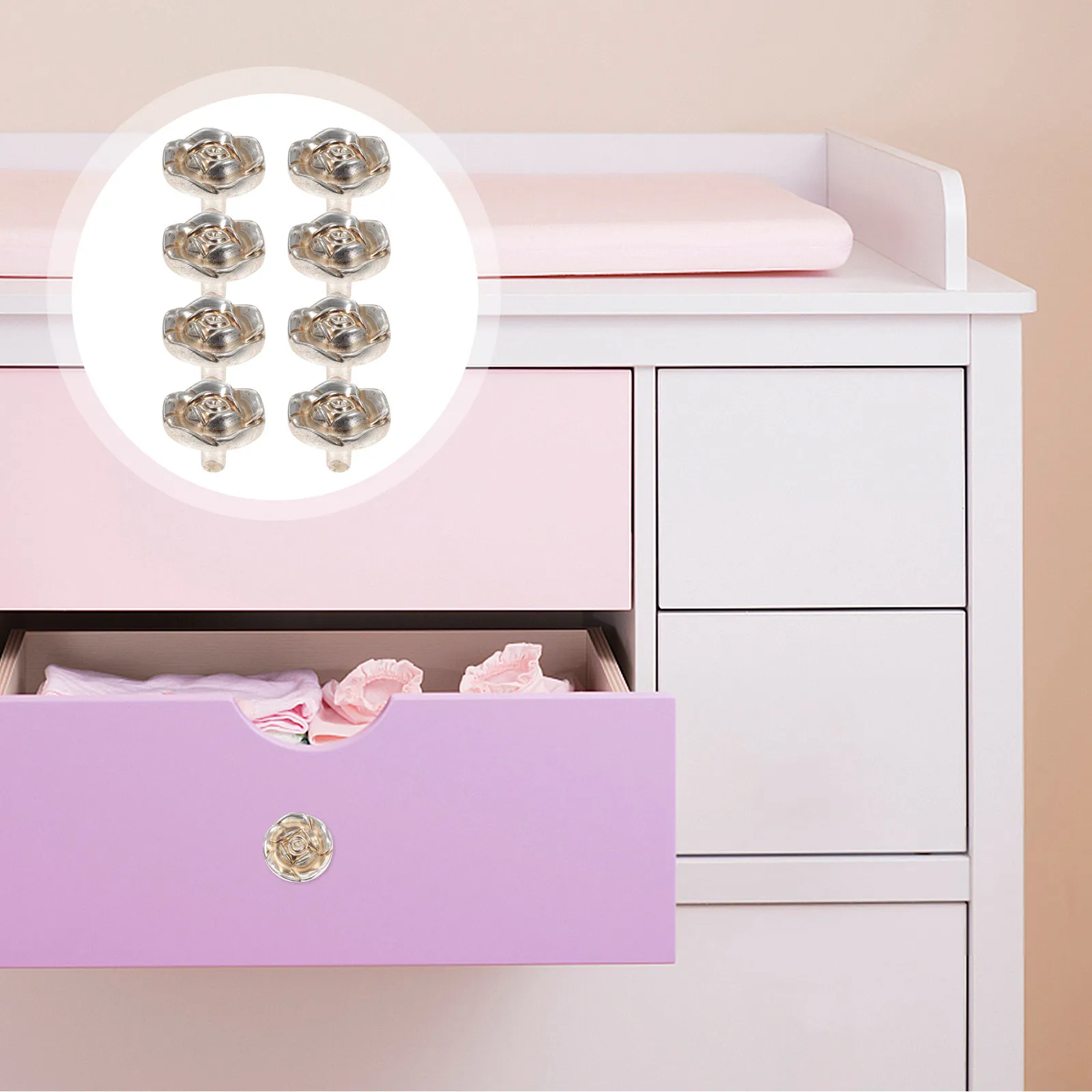 

8 шт. Элегантные ручки-цветы для ящиков, винтажный дизайн, для кухни, ванной, спальни, мебели, для ремонта и обновления