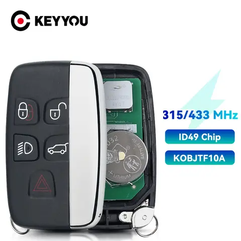 KEYYOU 랜드로버 디스커버리 4 용 원격 키, 프리랜더 레인지로버 스포츠 이보크 315, 434Mhz, ID49, HITAG PRO