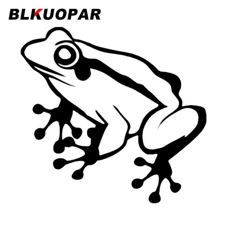 BLKUOPAR Frog Animal Silhouette Funny Car Stickers Vinyl Waterproof Die Cut Decal Personality Bumper Refrigerator Car Lable