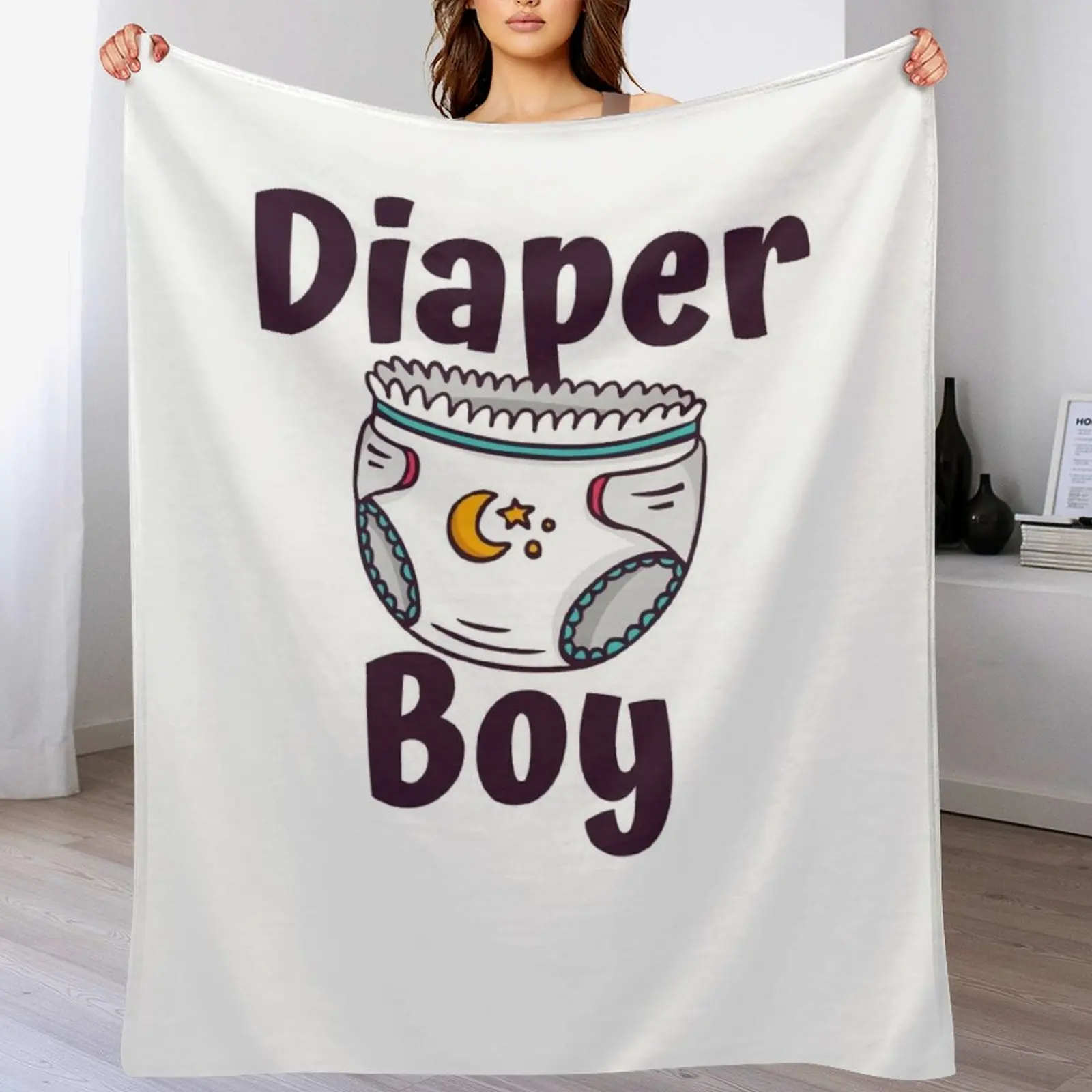 New ABDL Diaper Boy DDLG adult baby diaper Throw Blanket Beach Hair Camping Blankets