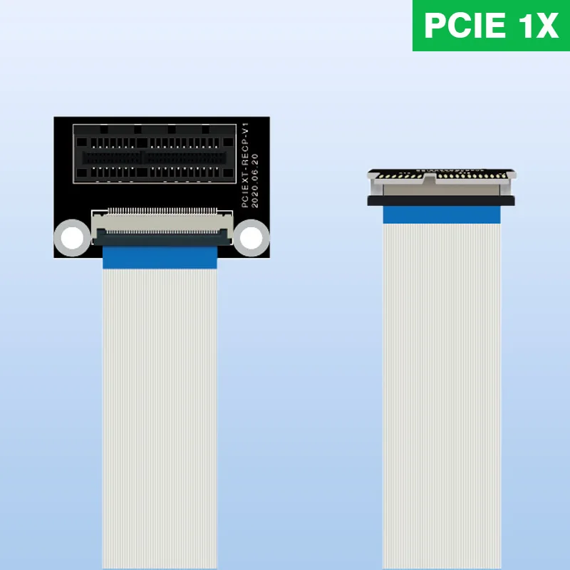 

Ultra-Short Pcie1x Extension Cable PCI-E Extension Cable 1x Flexible FFC 36pin Extension 1x External Double 90° Right Cable