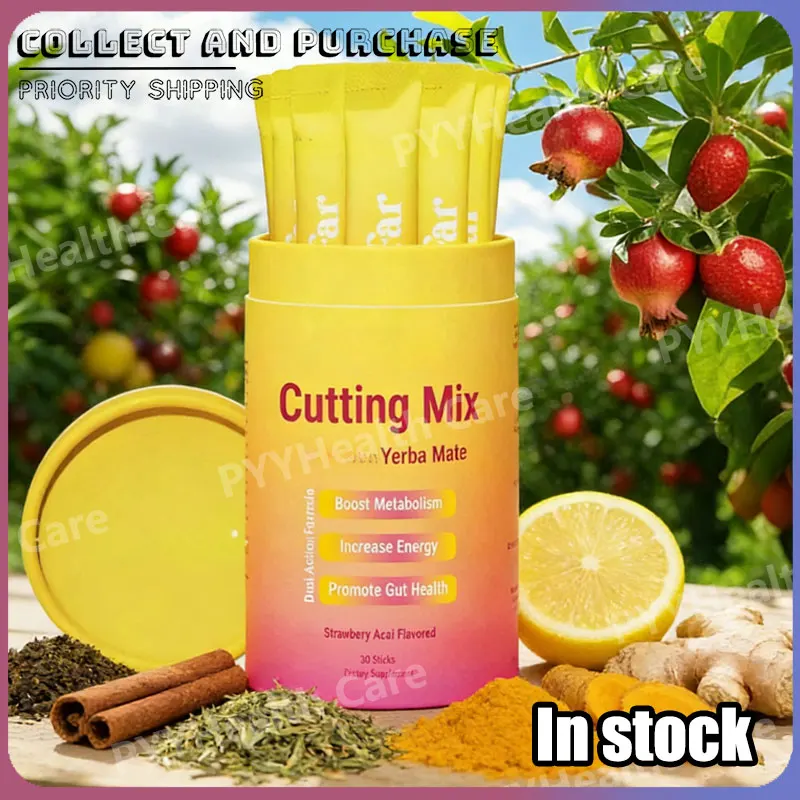 Cutting Drink Mix Yerba Mate y Magnesio Sabor Fresa – 30 Porciones