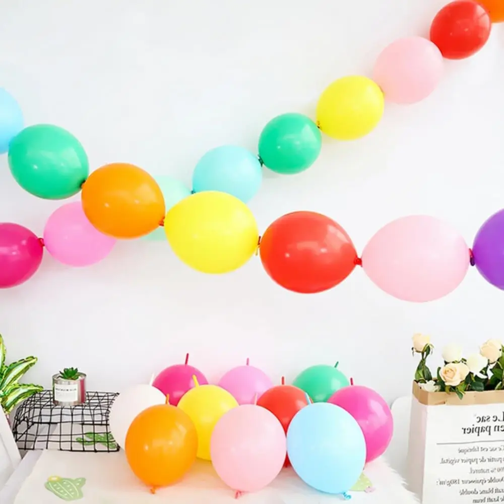 50/30/10Pcs Link Balloon Linking Balloons 6/12inch Metallic Chrome Latex Balloons for Birthday Christmas Wedding Party Decor