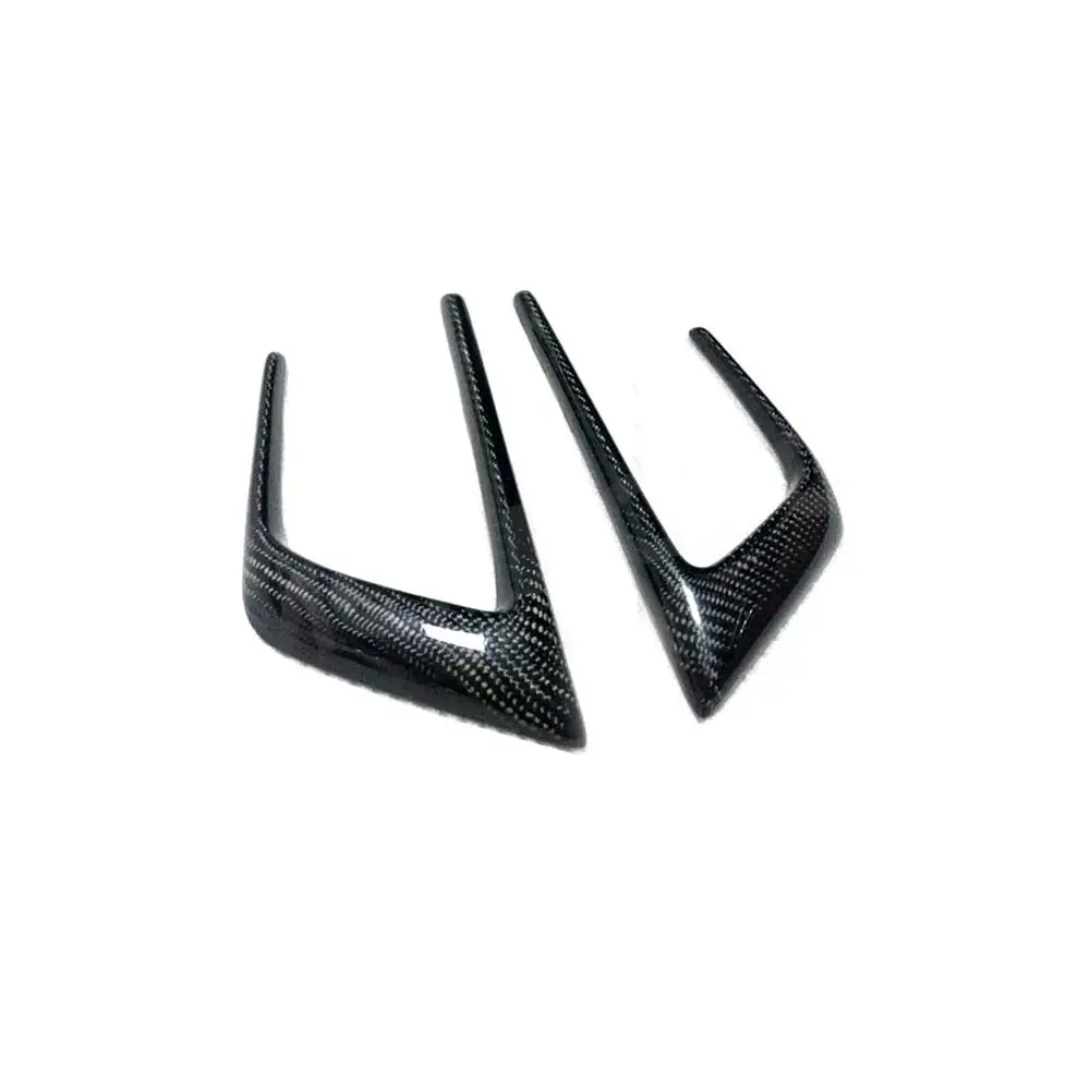 Carbon Fiber Car Side Fender Knife Anards Splitters for Mercedes Benz W204 C63 AMG 2012-2014 Stickers Emblem Badge Decals Trim