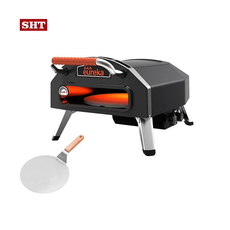 

Wholesale Stainless Steel 15 Inch Outdoor Portable Home Making Machine Rotating Pizza Oven Gas