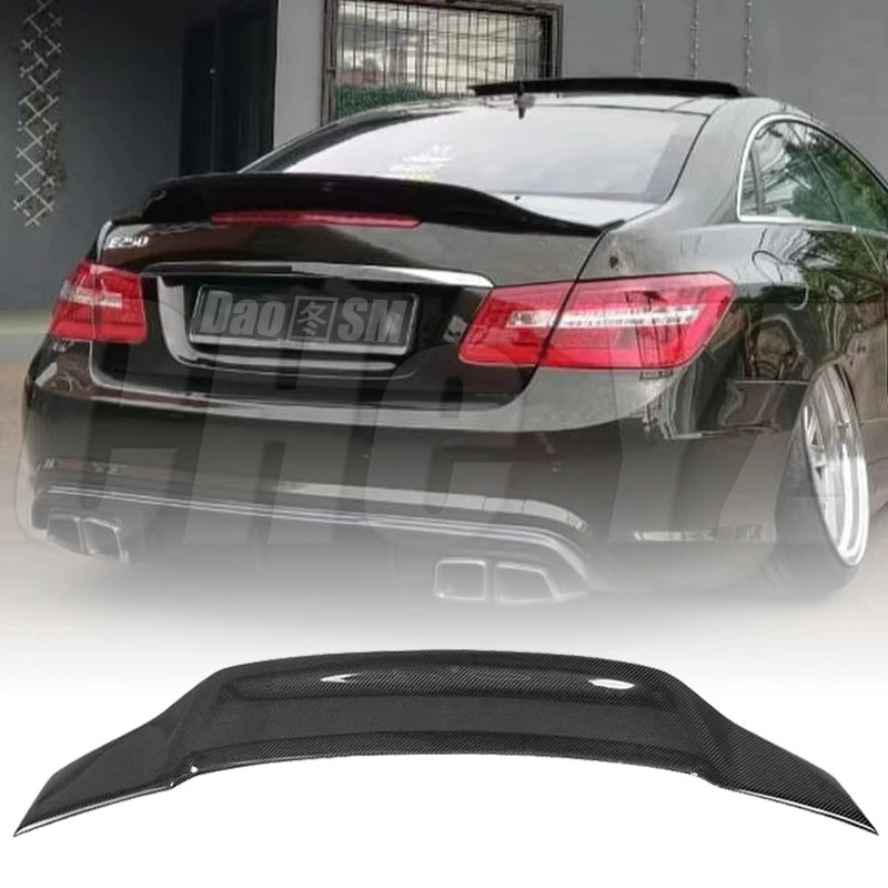 

W207 C207 Forged Carbon Fiber / FRP Trunk Spoiler R Style Wing For Mercedes E Class Coupe 2010 - 2013 E200 E250 E300 E350