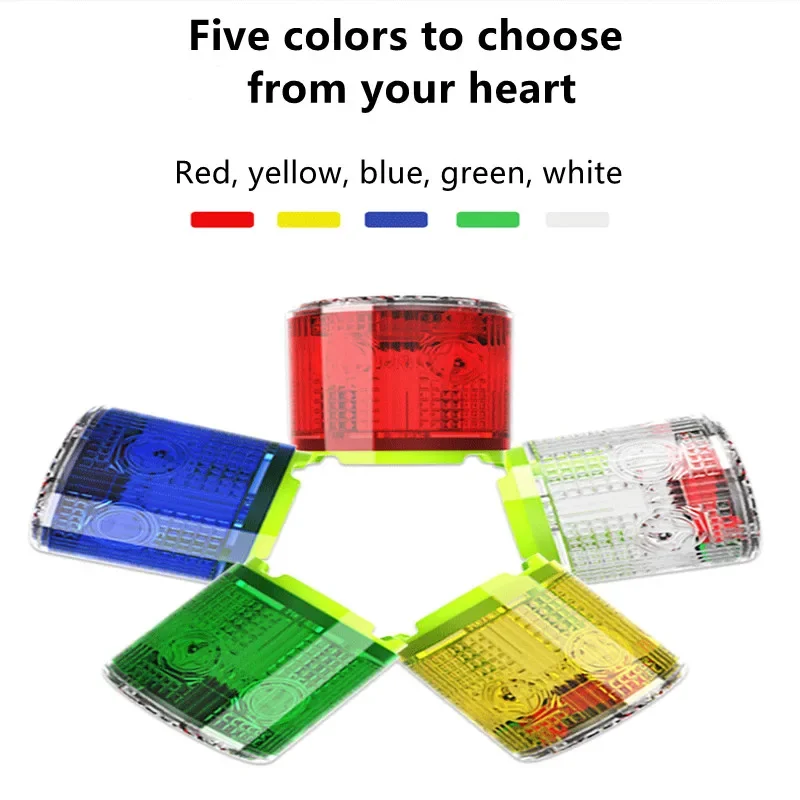 1 pz ad energia solare led spia camion lampeggiante forte gru magnetica tetto notte ostruzione magnetica luce lampeggiante