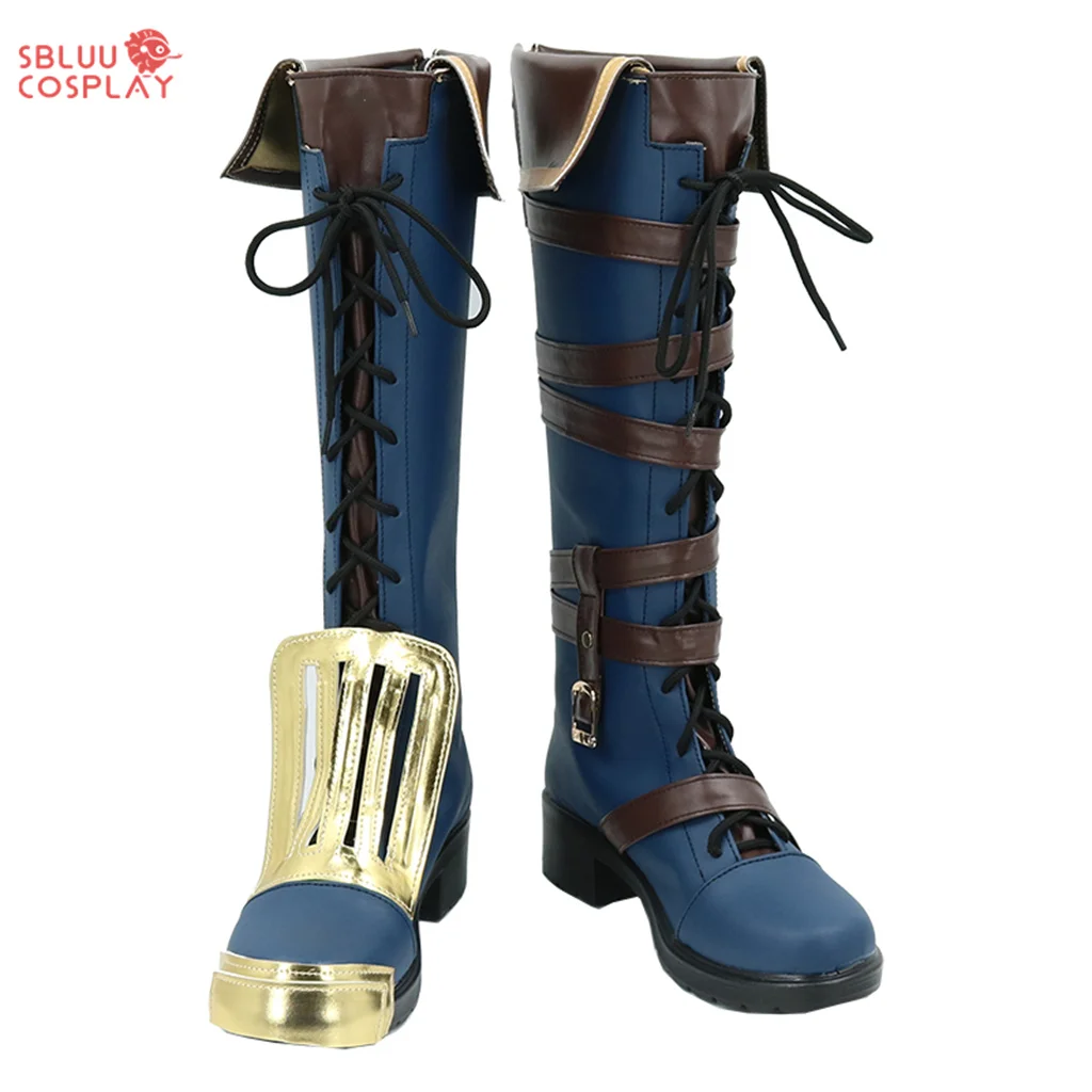 Gioco LOL Arcane VI scarpe Cosplay scarpe in pelle PU stivali di carnevale di Halloween puntelli Cosplay su misura