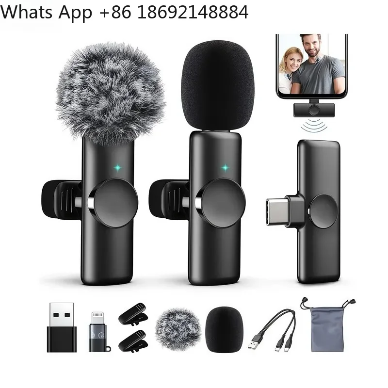 K11 Wireless Lavalier Microphone for Mobile Phone Computer Radio with Automatic Noise Reduction for Video Live Interview