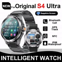 Nuevo para Popular reloj inteligente S4 Ultra para hombres AMOLED deportes al aire libre NFC GPS brújula ritmo cardíaco impermeable Bluetooth llamada relojes inteligentes