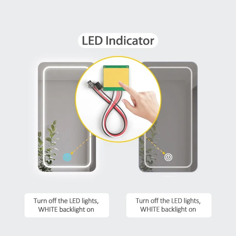 Mirror light switch controller 12V/24V/5A suitable for bathroom smart makeup mirror LED dimming touch switch