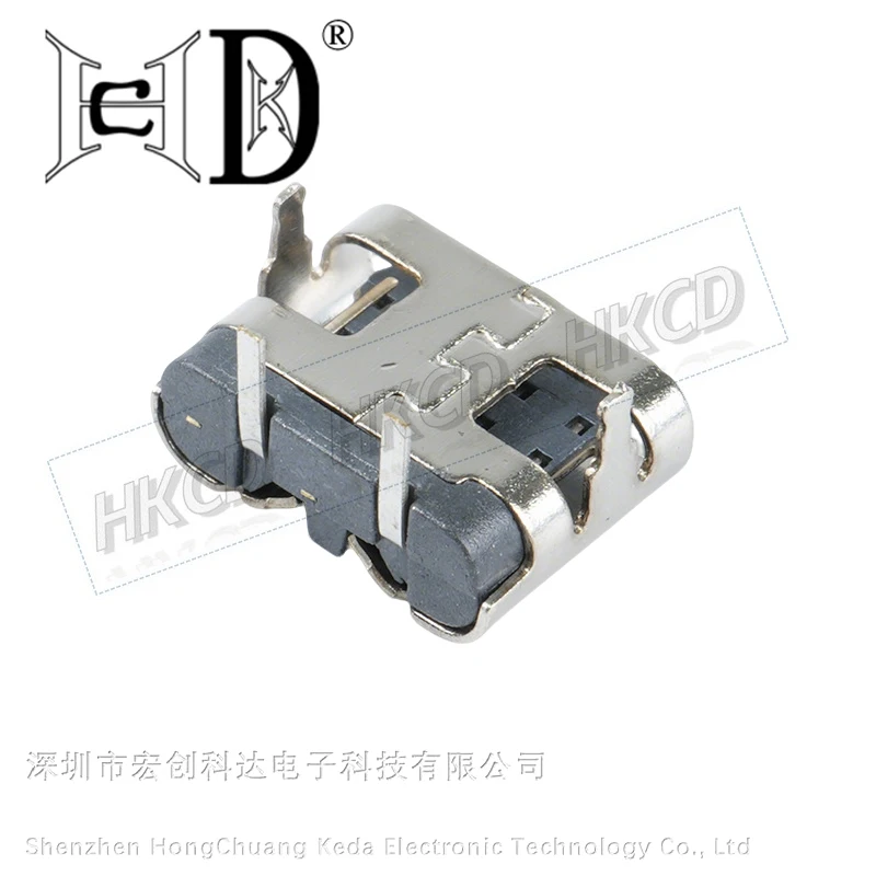 5Pcs Type-C 2Pin Horizontal 90 ° Plug-in Board Quick Charging Type-C Female USB Female Plug-in Connector - Image 4