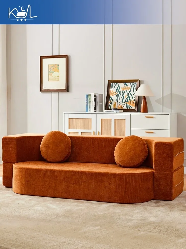Multifunctional Modular Compressed Sofa, Foldable Sofa Bed for Small Apartment, Double Leisure Boneless Couch for Living Room
