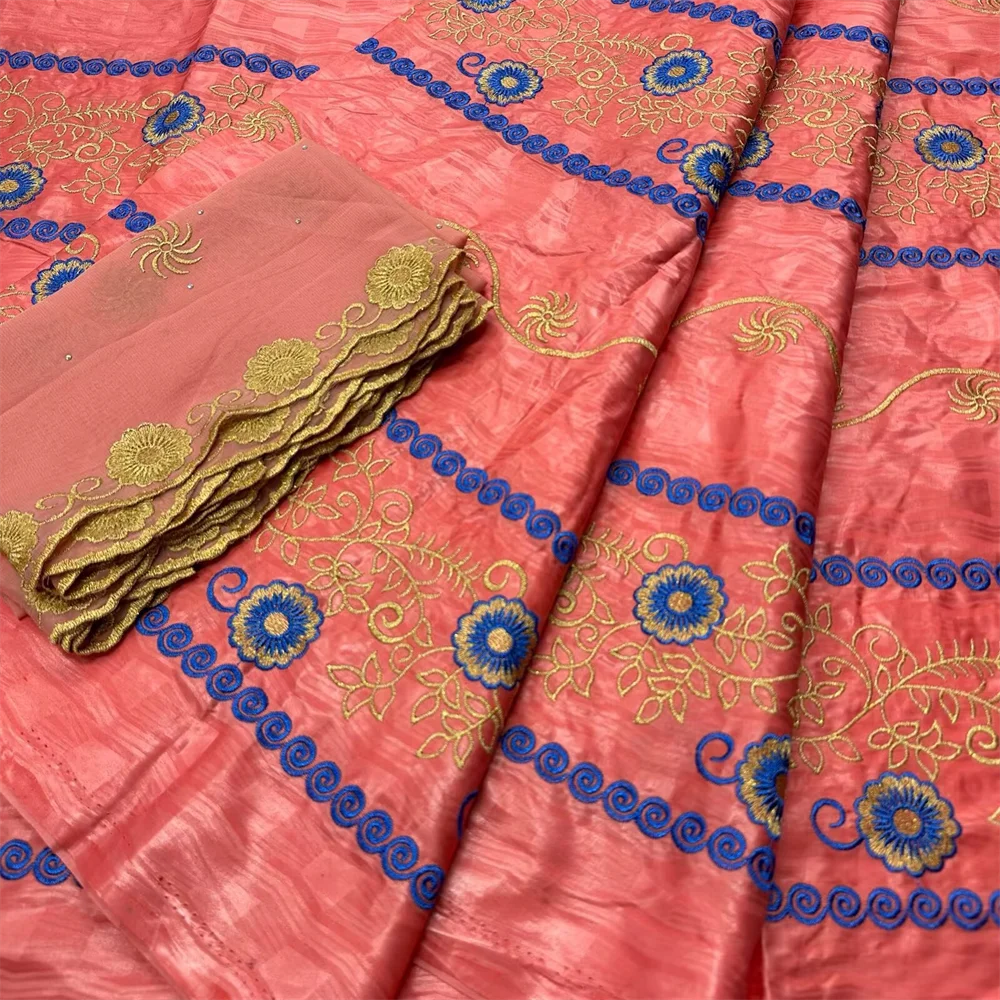 Luxury 5+2 Yards Fragrance Bazin Riche Fabric Good Quality 100% Cotton Guinea Brocade Garment Fabric Africa Fabric Sewing Robe